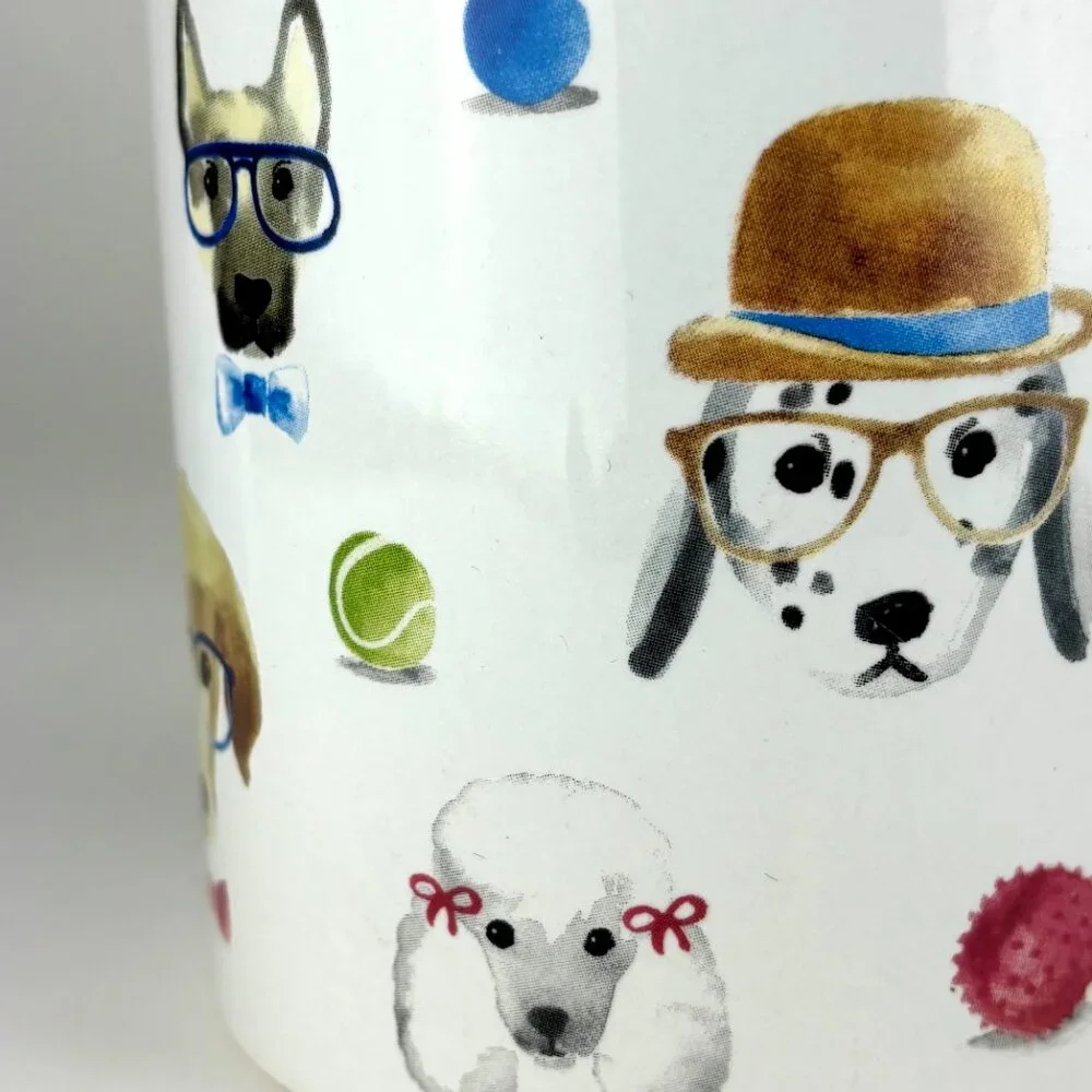 Whimsical Dog with Glasses Sur La Table Mug